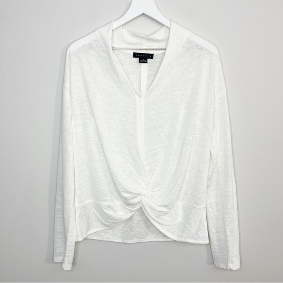 SANCTUARY White Knot Interested Long Sleeve Knit Top Size Medium - Picture 2 of 5